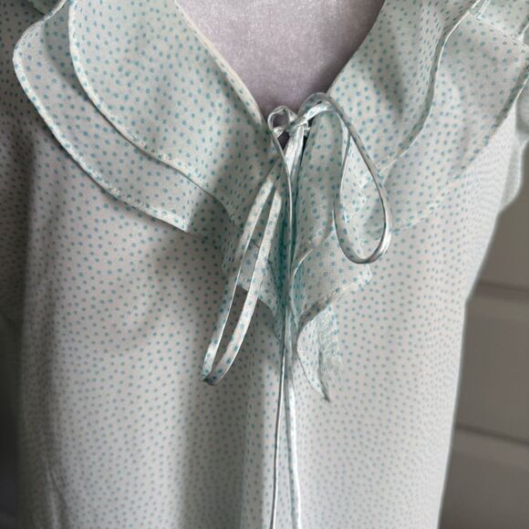 Vintage Oscar de la Renta Pink Label Polka Dot Nightie Babydoll Dress Size L - Picture 2 of 7